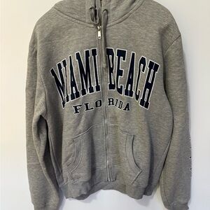 Gray Miami Beach Florida Hoodie